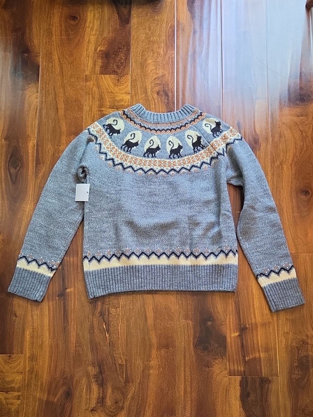 KJP Cozy Cabin Sweater Black Cat and Moon Sweater Halloween - Picture 10 of 10